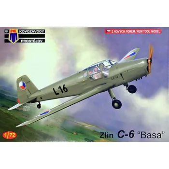 Plastikový model Kovozávody 1/72 Zlin C-6 'Basa' (3x camo)