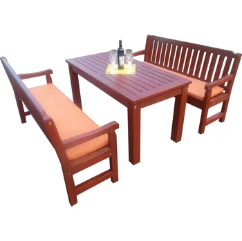 Zahradní sestava Krajča Dřevěná zahradní sestava Jolana (3 díly) 200 cm Povrchová úprava dřeva: Bez nátěru, Materiál: Borovice