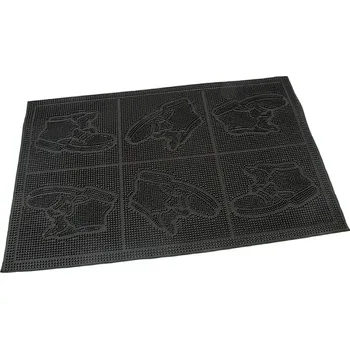 Rohožka Gumová vstupní kartáčová rohož Shoes in Squares - 60 x 40 x 0,7 cm