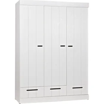 Dětská skříň WOOOD Bílá dřevěná skříň Ernie 140 x 53 cm