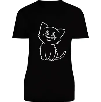 Dámské tričko Tričko s potiskem Bílé kotě dámské