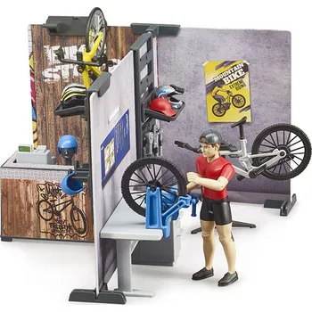 domeček pro figurky Bruder Bworld 63120 cyklistická prodejna a servis