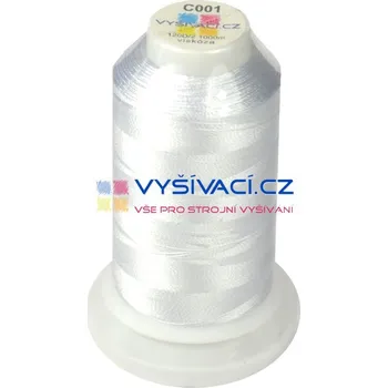 Nit vysivaci.cz vyšívací nit bílá C001 návin 1000m viskóza nitě - počet kusů: 1 kón návin 1000m 36,30 Kč s DPH za kón při nákupu balení 10 kusů