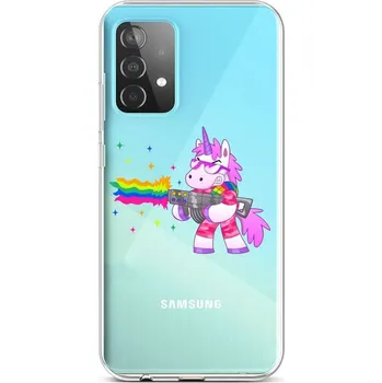 Pouzdro na mobilní telefon Kryt Samsung A52 silikon Rainbow Gun (obal neboli pouzdro na Samsung A52)