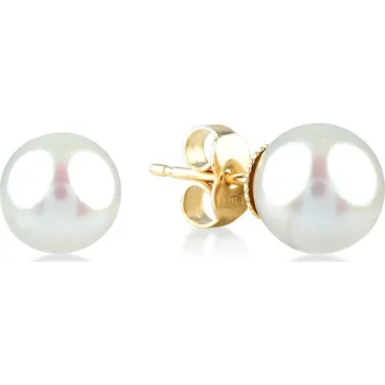 Náušnice Lillian Vassago Zlaté peckové náušnice s říční perlou LLV22-GER048