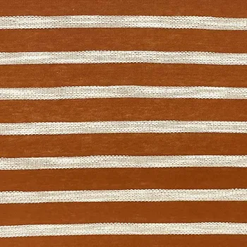 Úplet 20383 skořicový, krémový pruh, š.175