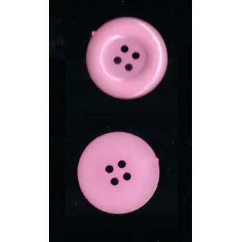 Knoflík Knoflík plastový lesklý baby růžová 22mm (Knoflík plastový lesklý baby růžová 22mm)