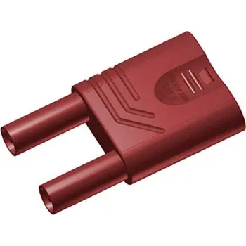Krokosvorka SKS Hirschmann KST S WS rt bezpečnostní zkratovací můstek červená Ø pin: 4 mm 1 ks