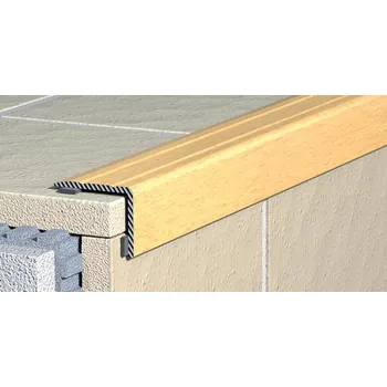 Stavební profil HAVOS Schodová hrana samolepicí 25/9 hliník elox bronz 0,9 m