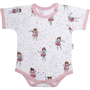 Kojenecký body ESITO | Bodyčko DIGITÁL krátký rukáv Víla vel. 56 - 74 - růžová / 56 Barva: růžová