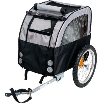 Přívěsný vozík pro psa Karlie Doggy Liner Amsterdam 59 x 73 x 109 cm černý/šedý