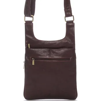 Moderní pánská kožená taška přes rameno hnědá - SendiDesign Leverett hnědá