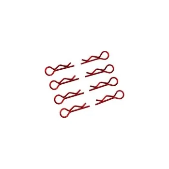 RC vybavení Sponky karoserie malé 1:10, pravé a levé po 4 ks (červené)