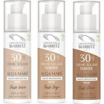 Přípravek na opalování Laboratoires Biarritz ALGA MARIS BIO tónovací krém s faktorem SPF 30 Odstín: IVORY