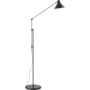 Stojací lampa Černá kovová stojací lampa Kave Home Dione 220 cm