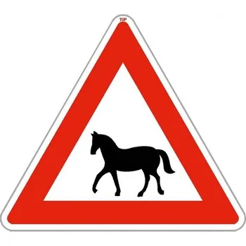 Dopravní značka Dopravní značka A13 - Koně - Standardní trojúhelník 900mm
