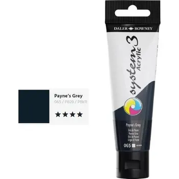 Speciální výtvarná barva Daler & Rowney System 3 Acrylic 59ml - Payne’s Grey 065