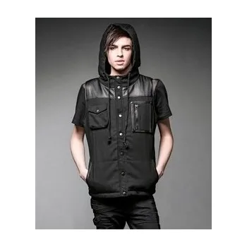 Pánská vesta Rocková vesta pánská s kapucí