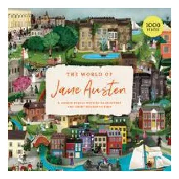 Puzzle The World of Jane Austen 1000 Piece Puzzle: A Jigsaw Puzzle with 60 Characters and Great Houses to Find – John Mullan,Barry Falls (EN)