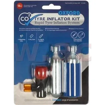 pumpička SADA 2 BOMBIČEK CO2 S ADAPTÉREM PRO DOFOUKNUTÍ PNEU, OXFORD - ANGLIE