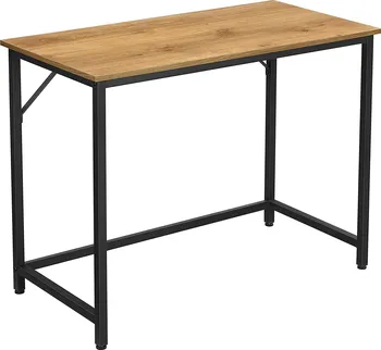 Psací stůl VASAGLE Kancelářský stůl jednoduchý medové dřevo 100 x 50 x 75 cm