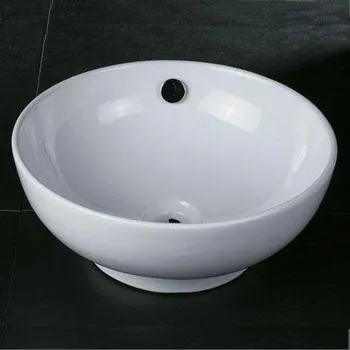 Umyvadlo BESTECO ANNA Keramické umyvadlo na desku, Ø 44 cm, bílé (P7035)