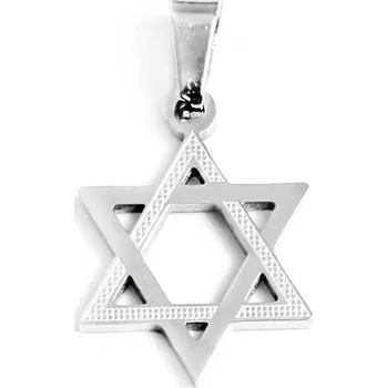 Přívěsek BM Jewellery Přívěsek Davidova hvězda 2,2 cm z chirurgické oceli S10998030 stříbrná