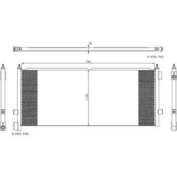 Klimatizace automobilu Chladič klimatizace VOLVO FH 02.02- D NRF NRF35892