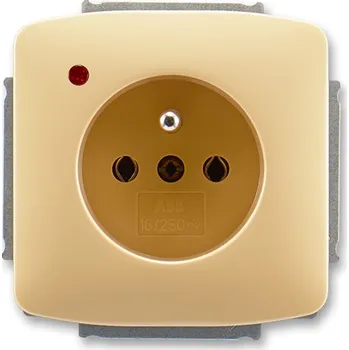 Elektrická zásuvka ABB 5598A-A2349 D Tango® Zásuvka jednonásobná s ochranným kolíkem, s ochranou před přepětím, béžová