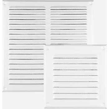 Domácí ventilátor Mřížka větrací KOV se síťovinou, 250 mm x 250 mm, bílá