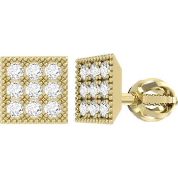 Šperk Couple, Moderní náušnice Romi, žluté zlato se zirkony, 585-66-3-0301.0Z00.0.00.001.05