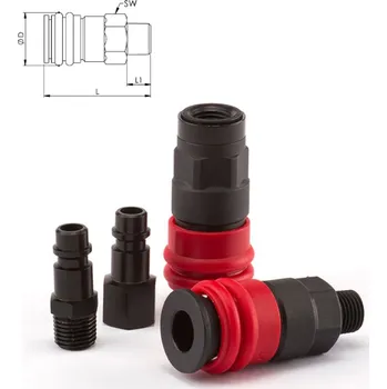 Příslušenství ke kompresoru GAV BEZPEČNOSTNÍ THERMOPLAST. RYCHLOSPOJKA STL.VZDUCH 1/4" vnější závit