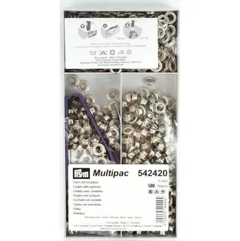 Průchodky PRYM kovové 5mm nikl s podložkou 500ks