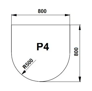 AGC Fenestra Sklo pod kamna P4 malé - čiré 80x80