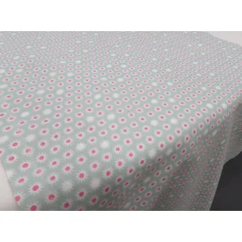 Flanel zeleno-růžový abstraktní vzor artikl 15033