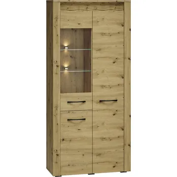 Knihovna Vitrína 3D dub artisan ARTIS 04