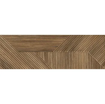 Obklad Woodskin brown struktura B - obkládačka rektifikovaná 29,8x89,8 hnědá 157741