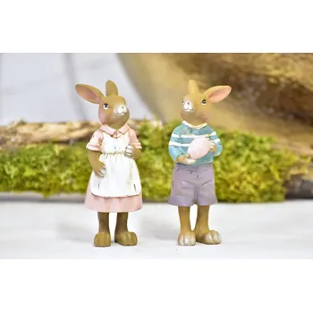 Velikonoční dekorace Dekorativní zajíc Nina 12 cm (118335 015 WIP0086-19 zajíc mix)