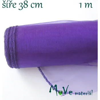 Organza š. 38 cm/ 1m, fialová Barva :: fialová