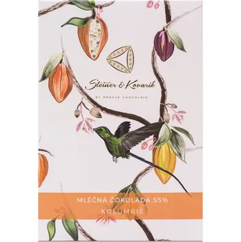 Čokoláda Pražská čokoláda Aluna mléčná 55 % 70 g