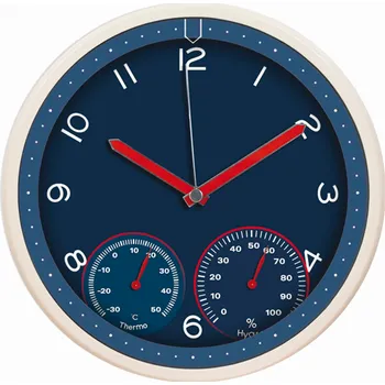 Hodiny MPM Modré nástěnné kulaté hodiny MPM E01.3084 (MPM Modré nástěnné kulaté hodiny MPM E01.3084)