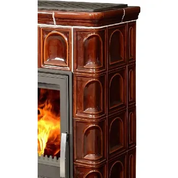 Krbová kamna ABX Abx Britania Exklusive - bílý sokl - hnědá