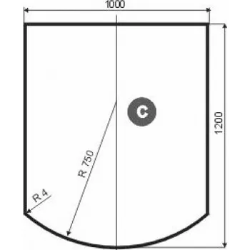 Romotop plech pod kamna C 1000x1200
