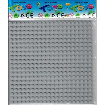 Díl pro stavebnice Teddies Podložka pro stavebnice kompatibilní šedá 16 x 16 cm