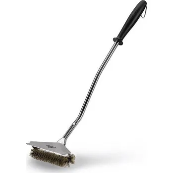 Příslušenství pro gril Třístranný kartač s mosaznými štětinami