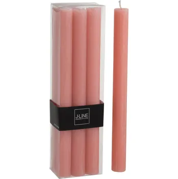 Svíčka Box 6 ks stolních lososových svíček - Ø 2 *23cm / 13h