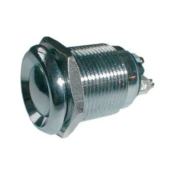 vypínač Přepínač tlačítko kul. OFF-(ON) kov-typ3 (12V)