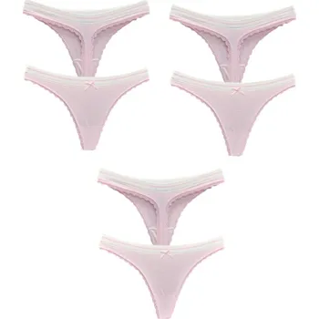 Kalhotky GreeNice Dámské bezešvé tanga - Grenice Art: 9557 ( 3 ks v balení ) Barva: Růžová, Velikost: L/XL