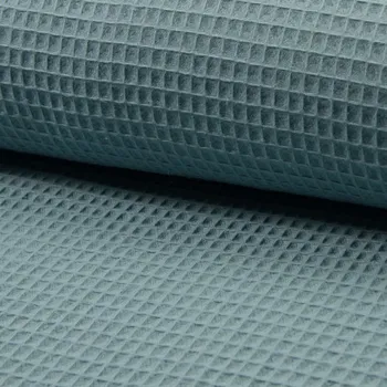 Bavlna vafle modrošedá, š.145