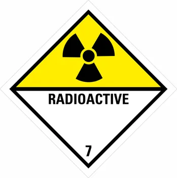 Značení ADR třída 7 - Radioaktivní látky samolepící vinylová fólie 100 x 100 mm